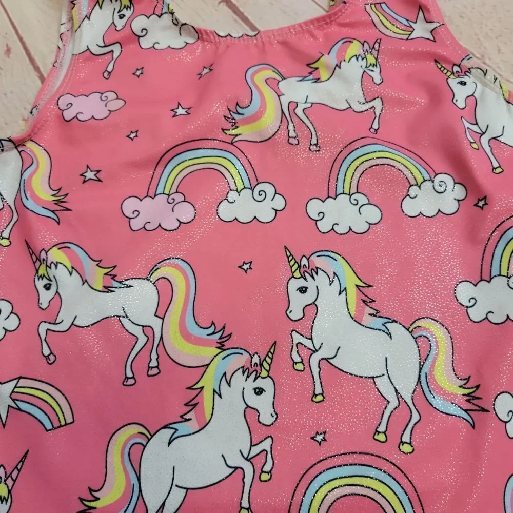 Arshiner unicorn gymnastics Unitard 10/12